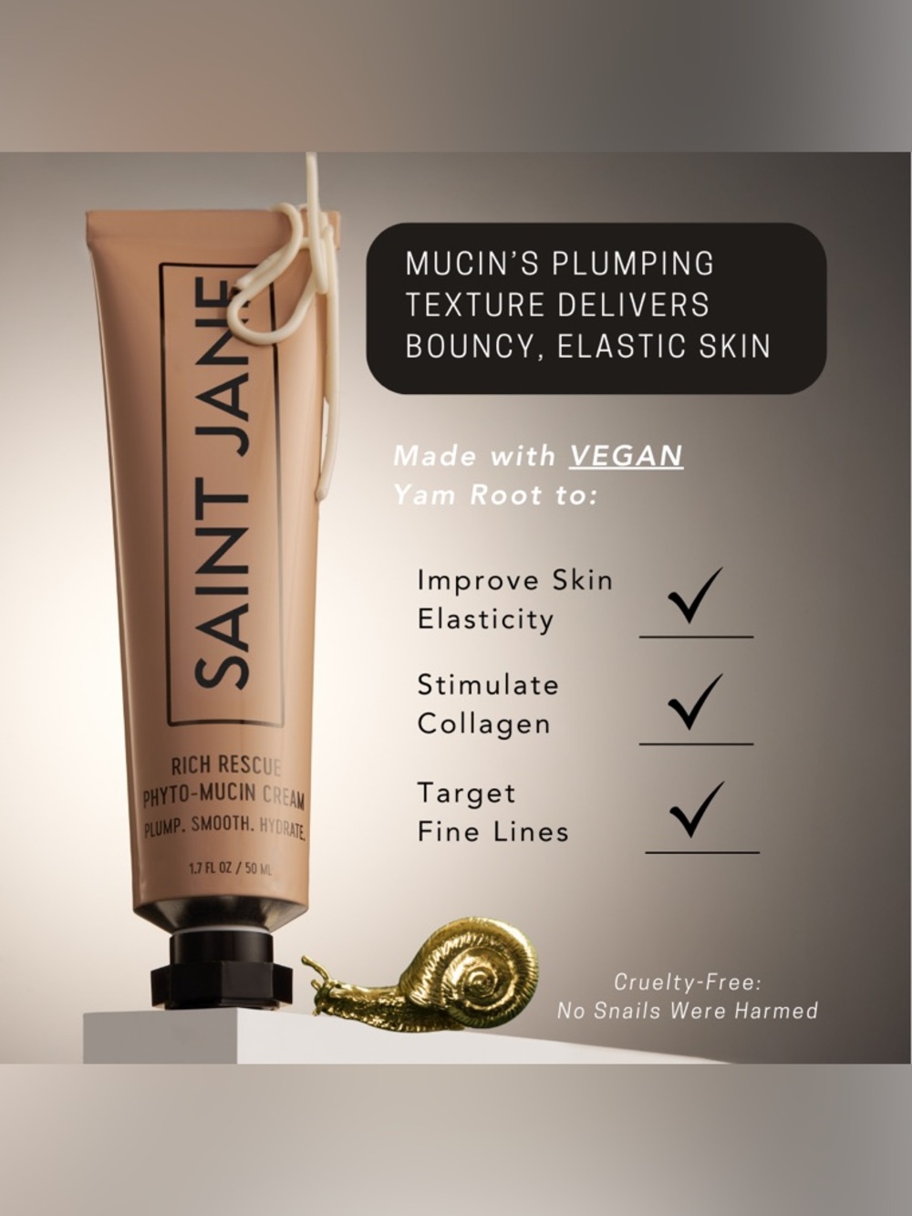 Saint Jane Beauty Rich Rescue Phyto Mucin Cream - Picture 4 of 16